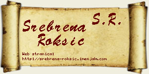 Srebrena Roksić vizit kartica
